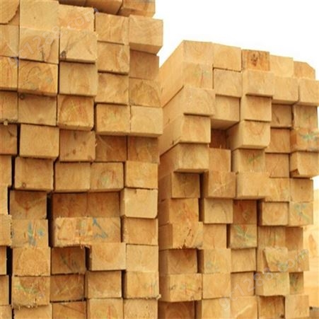 厂家批发铁杉白松木方木条 工地木方批发 工程木方加工厂