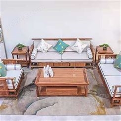 新中式沙发 实木沙发 实木沙发茶几组合 批发供应