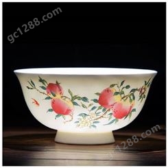 创意寿桃4.5寸碗 家用时尚陶瓷碗 老人伴手礼品