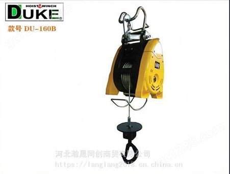 原装中国台湾进口启荣工厂DUKE牌小金刚DU-260L钢丝绳电动葫芦