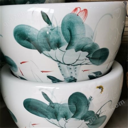 景德镇青花陶瓷风水缸 景德镇陶瓷大缸供应 亮丽陶瓷