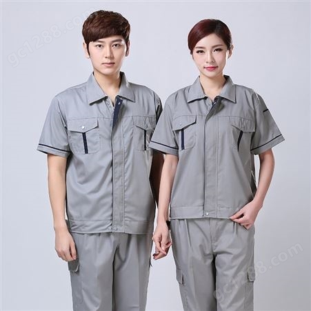 绣女织梦 企业员工工作服厂家定做 新款劳保夏季短袖服装定制