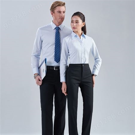 男女款行政商务衬衣订制企业工作服衬衫定做白领职业正装团体定制