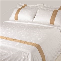 民宿酒店布草宾馆床上用品床单被罩枕套三件套全棉