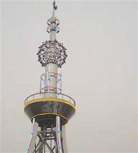 万信铁塔设计生产办公楼顶不锈钢装饰塔大楼工艺塔