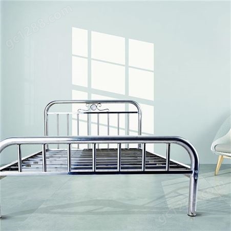 工地单人不锈钢折叠床 耐用扎实的员工宿舍用床 汇瑜新钢业
