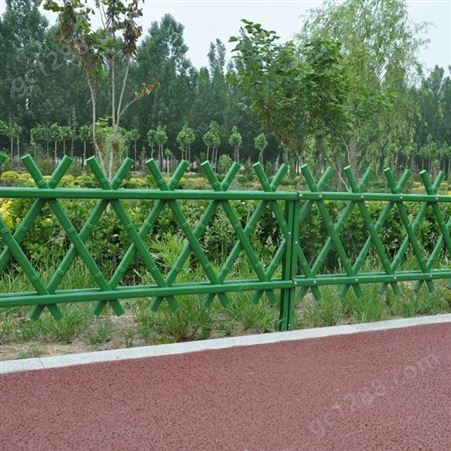 绿色仿竹护栏 黄色仿竹护栏 公园景区仿竹护栏 厂家定制