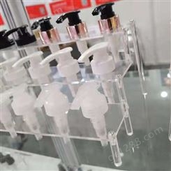 速买宝定制款三层透明梯形化妆品口红收纳盒美妆产品柜台展示架