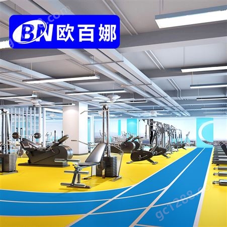 欧百娜健身房地胶功能性运动地板体适能感统训练pvc弹性地板