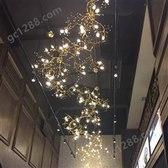 北欧树枝灯创意个性餐厅酒吧KTV水晶灯服装店满天星装饰吊灯