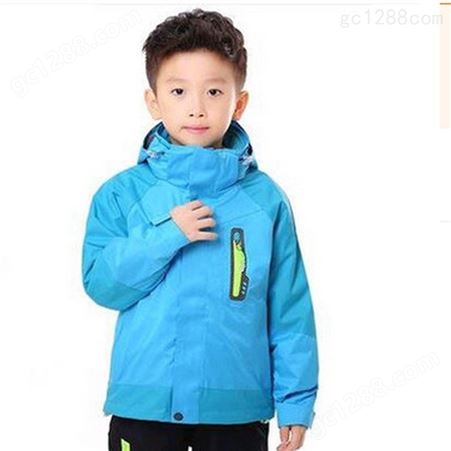 新款儿童 男女时尚两件套三合一防风防水保暖冲锋衣 可定制LOGO